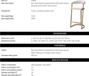 Scaun design LUX Bar Stool Dexter