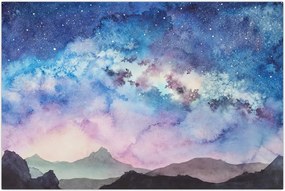 Tablou - Calea lactee, aquarel (90x60 cm)