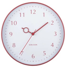 Karlsson 5992RD design ceas de perete roșu,diametru 30 cm