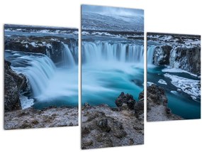 Tablou - Priveliște la cascade (90x60 cm)