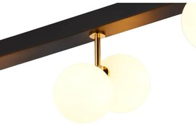 Lustră aplicată LUNA 6xG9/40W/230V neagră/alamă Jupiter 1920