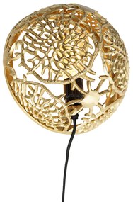 Aplică de perete Art Deco aurie - Maro
