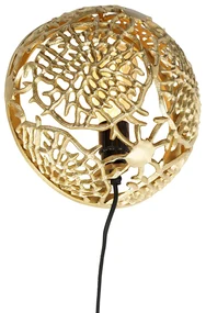 Aplică de perete Art Deco aurie - Maro