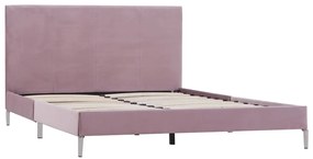 280957 vidaXL Cadru de pat, roz, 120 x 200 cm, material textil