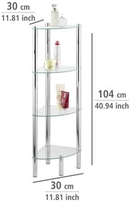 Raft de colț Wenko Corner, 4 polițe