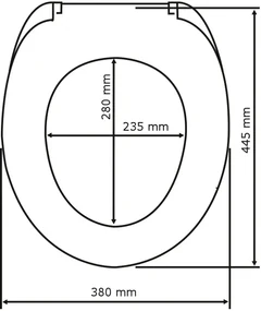 Capac WC Wenko Orchid, 45 x 37,5 cm