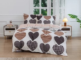 Lenjerie de pat din microfibra flanel STRIPE HEART colorata Dimensiune lenjerie de pat: 70 x 90 cm | 140 x 200 cm