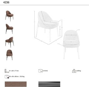 Scaun modern design italian tesatura Maro