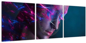 Tablou strălucitor a femeii (cu ceas) (90x30 cm)