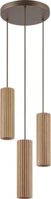 Brilliant - Lustră pe cablu LAKEWOOD 3xGU10/10W/230V, diametru 28 cm, maro