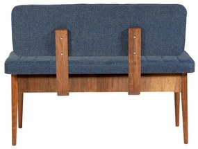 Bancă Vina Dark Blue and Walnut