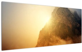 Tabloului muntelui în ceață (120x50 cm)