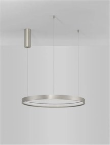 Lustra LED suspendata design modern circular PERRINE D-60cm argintie