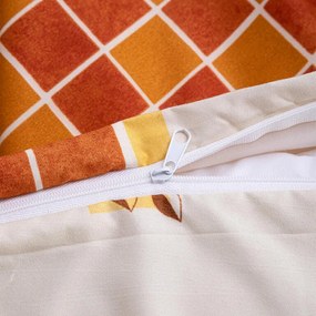 Set lenjerii de pat pentru familii PATCHWORK, cu cearceafuri și fețe pernuțe set 4 piese pentru un pat simplu