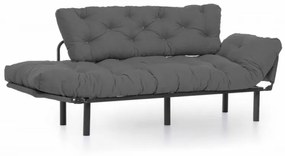 Canapea cu 3 Locuri Nitta Triple, Gri Antracit, Extensibila