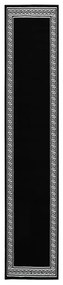 Covor traversa, negru cu motiv, 60x450 cm, BCF black with motif, 60 x 450 cm