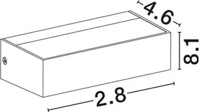Aplica LED iluminat sus si jos IP65 LAB alb