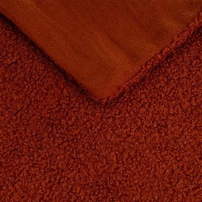 Pătură cărămizie din sherpa 130x160 cm Sherpa Bouclé – Casa Selección