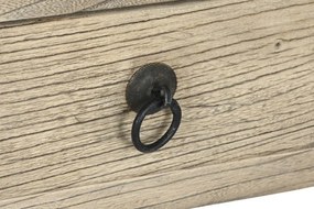 Consolă din lemn masiv cu 4 sertare, stil rustic vintage, „Étable”