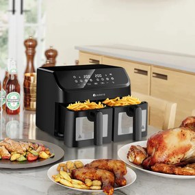 Juskys Friteuză cu aer cald de 9 L - neagră