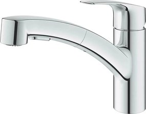 Baterie bucatarie cu dus extractibil Grohe Eurosmart New crom