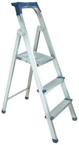 Scara Pliabila Dubla cu Platforma HouseXL™, Plianta, Metalica, Design Special Anti-Alunecare, 2+1 Trepte