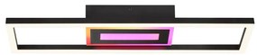 Brilliant-LED RGBW plafonieră cu dimmer BESSON LED/20W/230V 3000-6500K negru + telecomandă