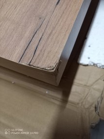 OFERTA Masa de dining alba cu blat in decor stejar auriu craft ADAM 100x60 II. calitate