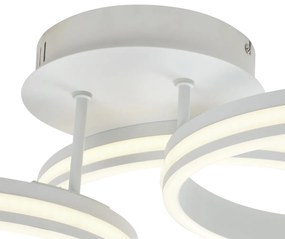 Plafonieră albă cu LED cu 3 trepte de intensitate luminoasă cu 3 lumini - Navara