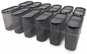 Set de Cutii pentru Depozitare, 12 Piese, Culoare Antracit, 964FRM1125