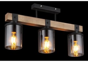Plafoniera 3L design industrial Lila negru, maro