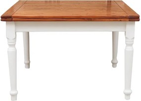 Masa pliabila, L120(240) 120 H80 cm, culoare nuc alb antic, Lemn masiv