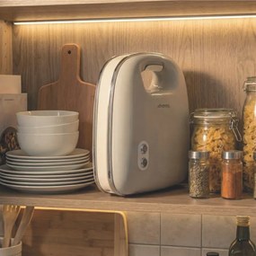 Sandwich maker Ariete VINTAGE 1963/03, 750 W, Strat antiaderent, Indicatoare luminoase, Depozitare verticala, Bej