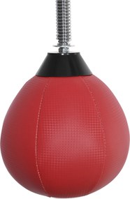HOMCOM Pară de Viteză pentru Box și MMA cu Înălțime Reglabilă și Tijă, 79x72x20 cm, Roșu | Aosom Romania