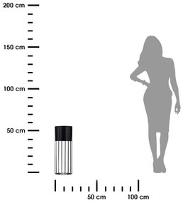 Ghiveci metalic de flori LOFT 55x20 cm negru