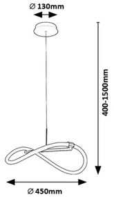Lustră LED pe cablu Rabalux 72252 SERENA LED/15W/230V 4000K