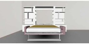 Set pat rabatabil dublu (150X200), 2 biblioteci 100 cm si canapea 3 locuri - NOVA BOOKCASES &amp; Triple SOFA SET