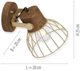 Spot de perete ALAMI 1xE27/25W/230V Leuchten Direkt 11486-60