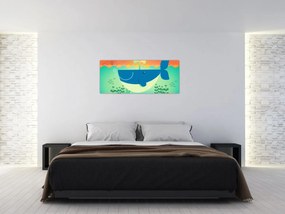 Tablou - Balena veselă (120x50 cm)