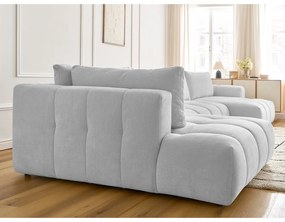 Colțar gri deschis extensibil/cu spațiu de depozitare (cu colț pe partea stângă/în formă de "U") Fuji – Bobochic Paris