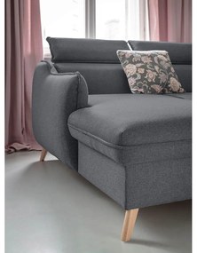 Colțar gri închis extensibil (cu colț pe partea stângă ) Sweet Harmony – Miuform