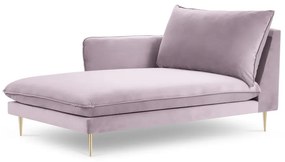 Sezlong tapitat Vienna velvet/picioare gold – L170 x l110 x h95