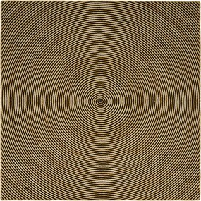 vidaXL Covor Natural și Negru 200 x 200 cm Iută