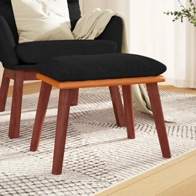 341485 vidaXL Taburet, negru, 45x29,5x39 cm, textil & piele ecologică