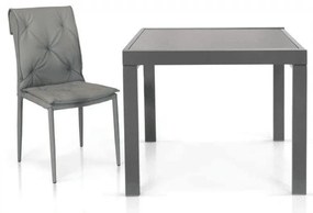 Scaun Solan, structura metalica, piele ecologica - GRI
