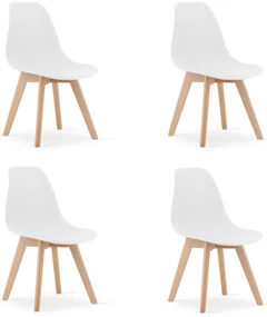 Set 4 Scaune Bucatarie/Dining Kepps Alb