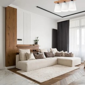 Lustră aplicată LULA 3xE27/60W/230V stejar