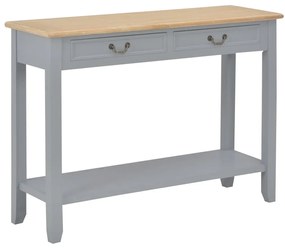 vidaXL Masă consolă, gri, 110 x 35 x 80 cm, lemn