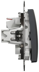 Intrerupator dublu, 10A, IP20, antracit, Schneider Sedna Design
