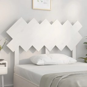 vidaXL Tăblie de pat, alb, 122,5x3x80,5 cm, lemn masiv de pin